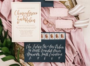 Greenville locals Chancey and Zach drew inspiration from their home city when planning their spring nuptials at Village Green. “I wanted a tasteful an