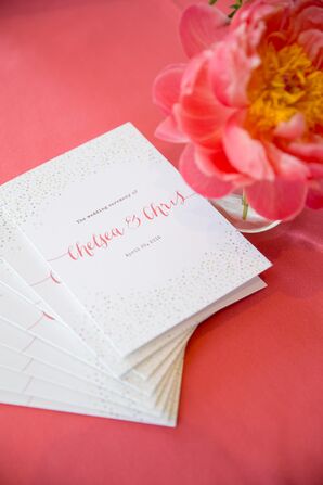 White and Pink Ceremony Programs