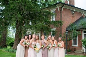 Neutral Mix-and-Match Bridesmaid Dresses