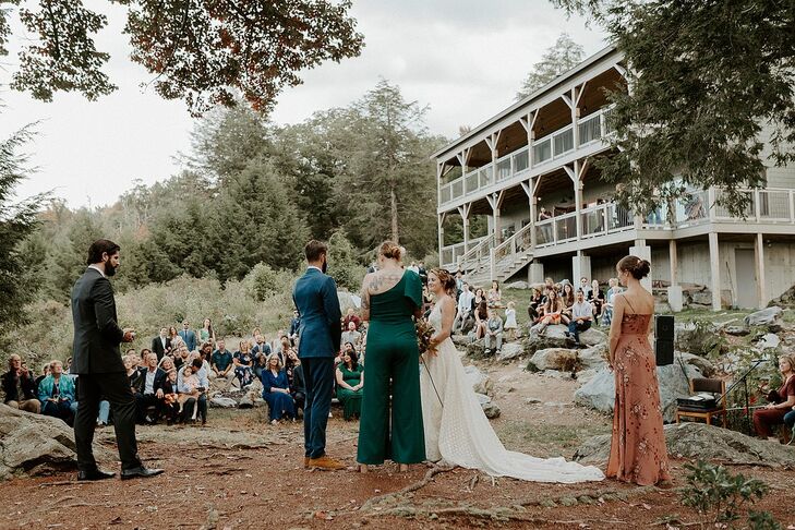 Natural, Bohemian Backyard Ceremony in Mt. Washington, Massachusetts