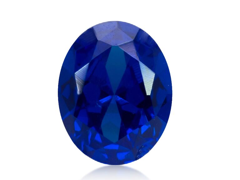 dark blue sapphire colored gemstone