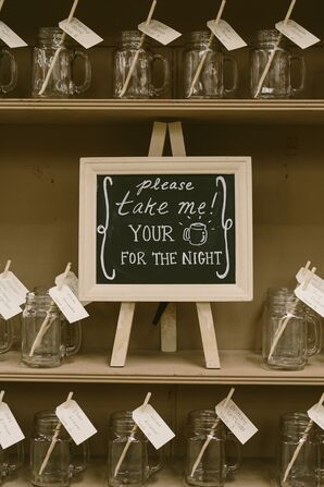 Mason Jar Escort Card Favors