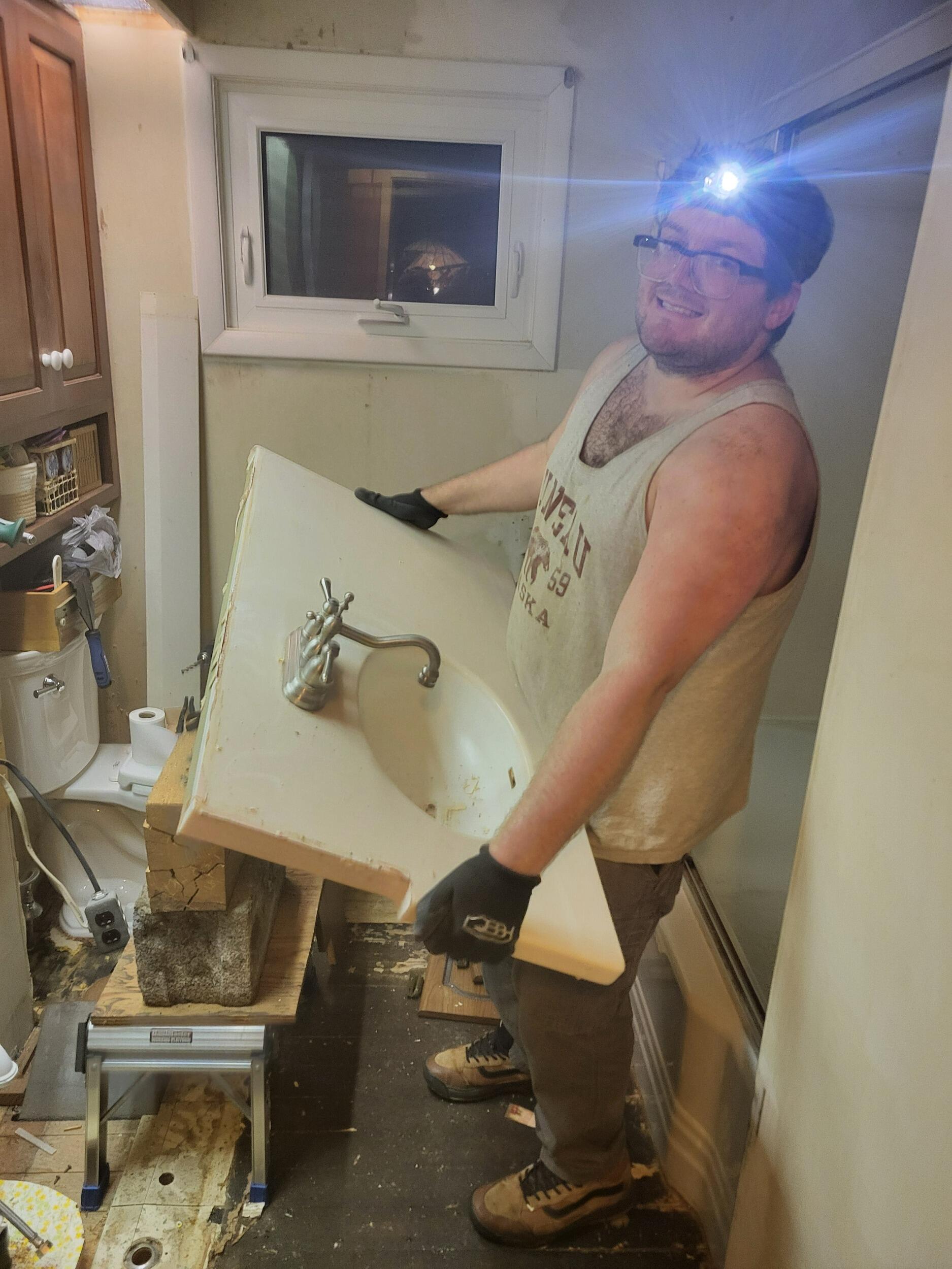 Home renovations! From pink carpeted bathrooms, to learning everything is custom built (Thank you Charles)