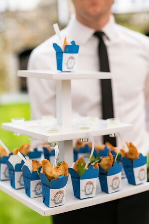 Mini Takeout Boxes with Dumplings