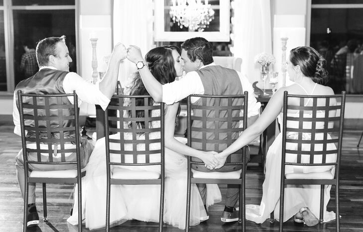 This photo reminds us that even through love and relationships, true friends and siblings will always have your back. High school sweethearts Brittney and Josh are often asked about their secret to love. "Love comes first in everything in our lives," Brittney says. "In our relationship, love, communication, honesty and trust are what make us strong. I believe that everyone deserves that love worth fighting for."