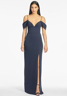 Sachin & Babi Brittany Gown - Navy Sweetheart Bridesmaid Dress