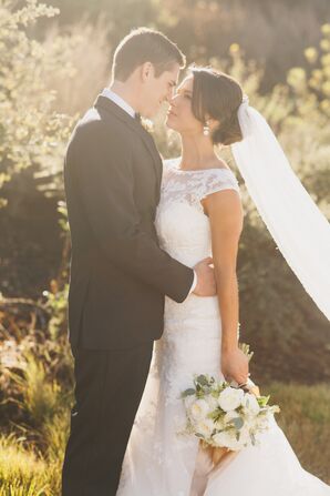 Updo Hairstyle and Dangling Earrings