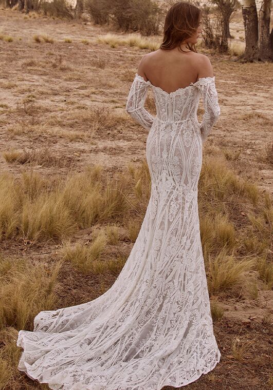 La Perle LP2558 Peregrine Sheath Wedding Dress - 6