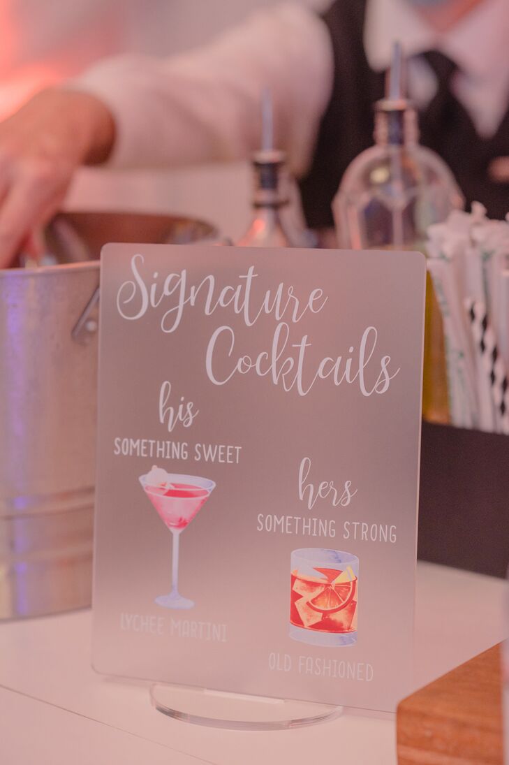 Acrylic Signature Cocktail Menu