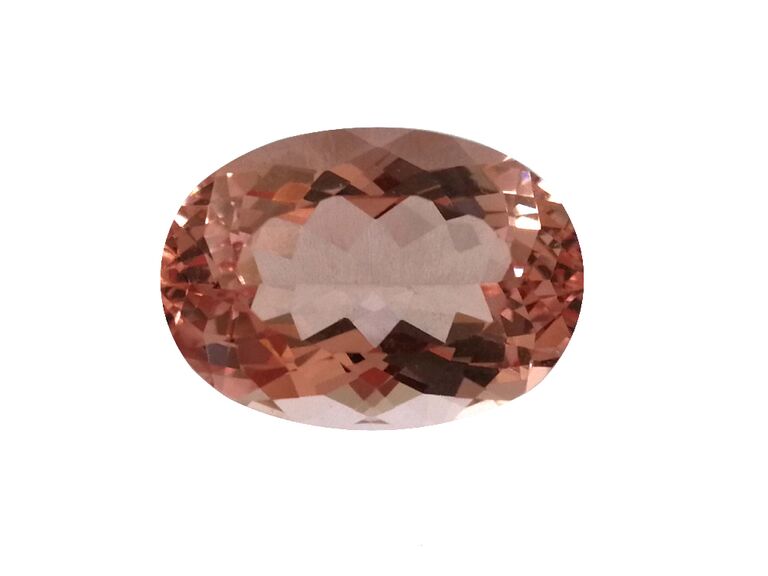 dark pink morganite colored gemstone