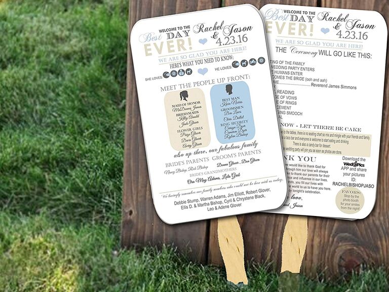 Social Stationery personalized wedding programs