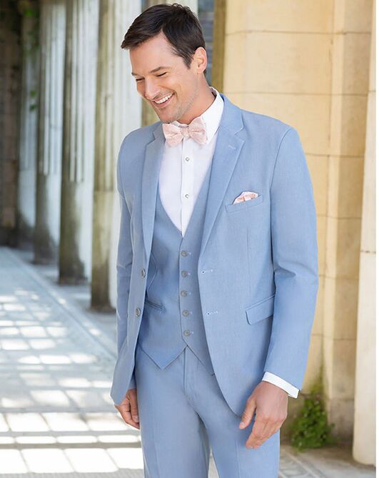 BLACKTIE METRO Cornflower Wedding Suit Blue Tuxedo - 6