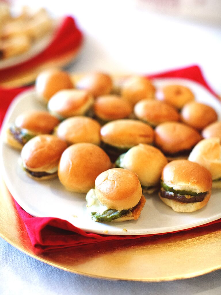 Slider wedding reception appetizers