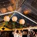 First Dance Under Woven Rattan Chandeliers