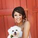 Wedding Day Bride and Puppy Photo
