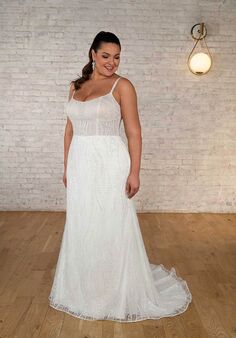 Stella York 7686 plus Column Wedding Dress