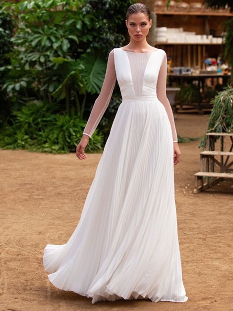 Zac Posen for White One long sleeve A-line dress
