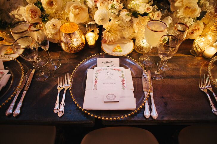 Gold Beaded Chargers