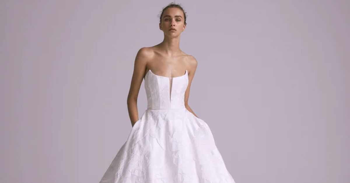 Taffeta A Line Gown with Illusion Lace Neckline