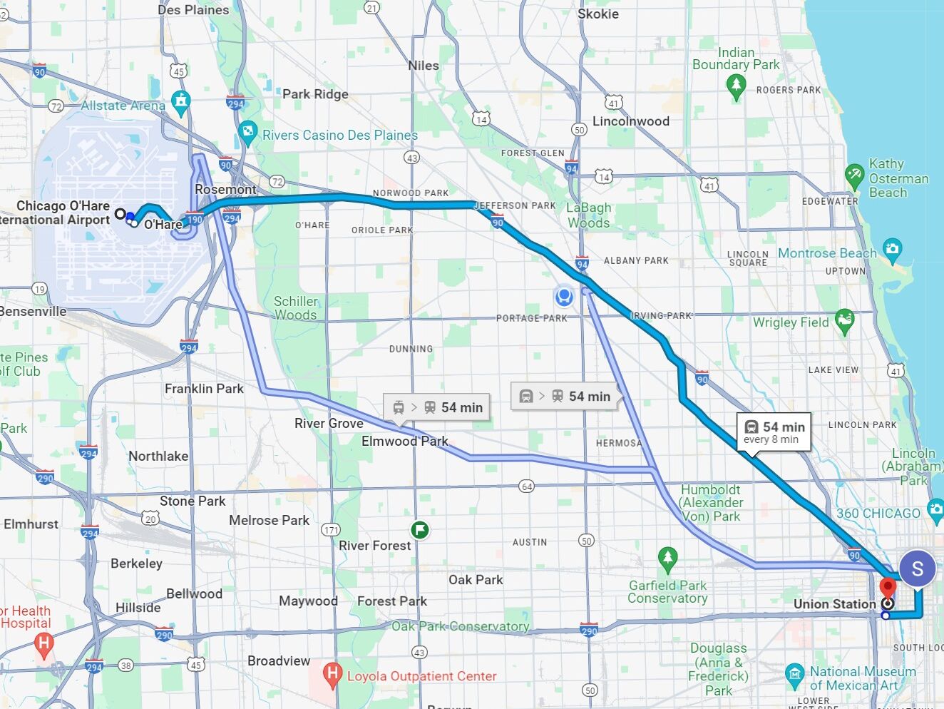 Picture of O'Hare Airport to Downtown