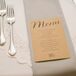 Kraft Paper with Plum Print Menu