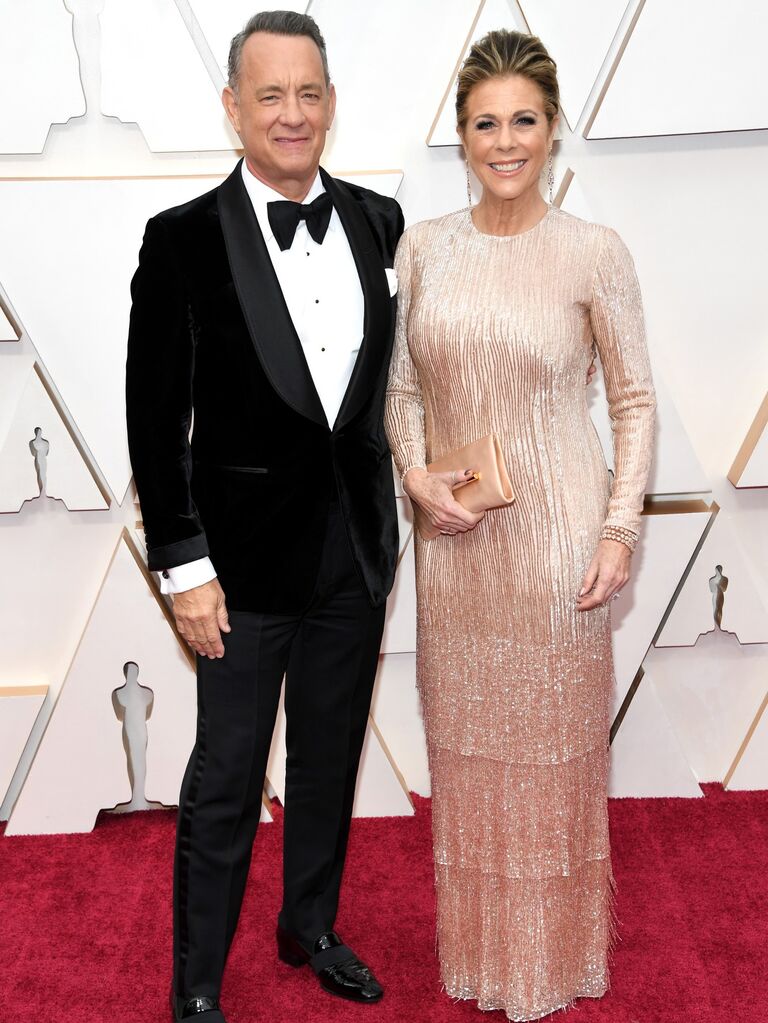 Tom Hanks and Rita Wilson on the red carpet. 