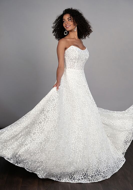 Essense of Australia D4196 A-Line Wedding Dress - 7
