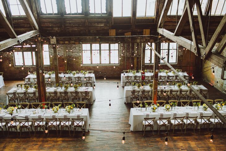 After visiting several New York City venues, Candice and Edouard still hadn’t found a venue that checked all the boxes—until Candice went to see the Greenpoint Loft in Brooklyn, New York. “I fell in love. So in love that I was willing to switch our wedding to a Friday so we could have it there,” Candice says. “The funny part was that Edouard didn't see the venue until our wedding day. He saw pictures, but it was magical walking in with him for the first time.”
