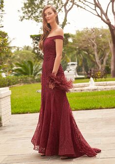 Ivonne D. 220D22 Red Mother Of The Bride Dress