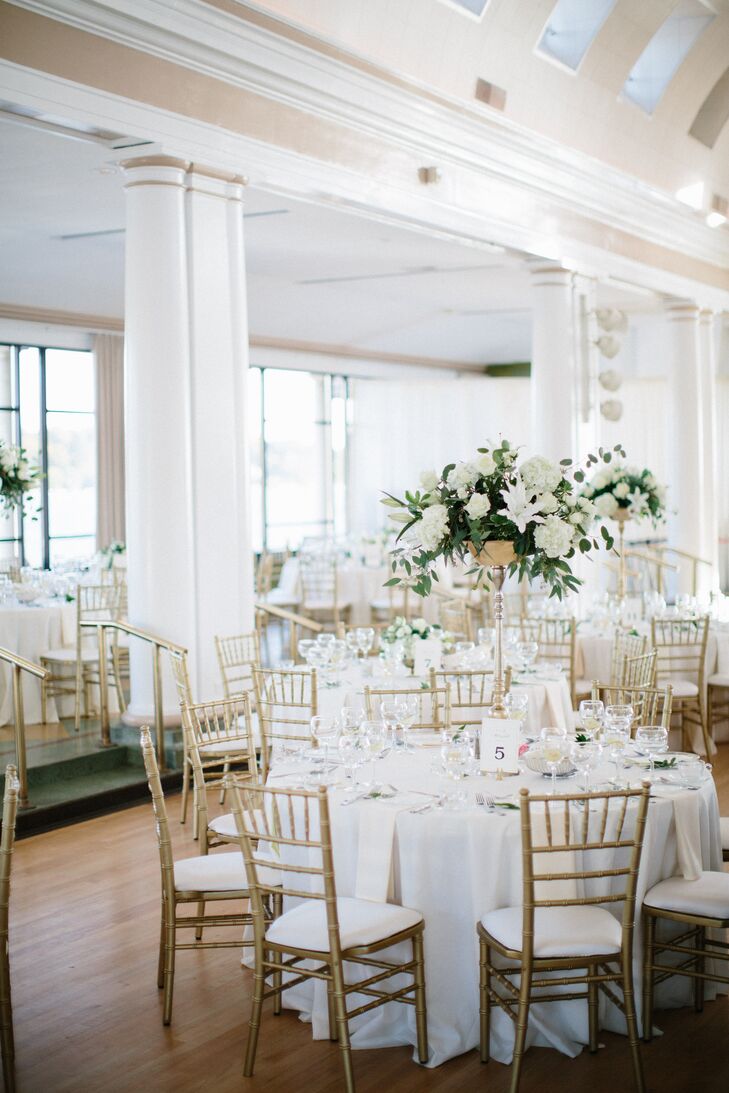 Classic White and Gold Riviera Ballroom Reception
