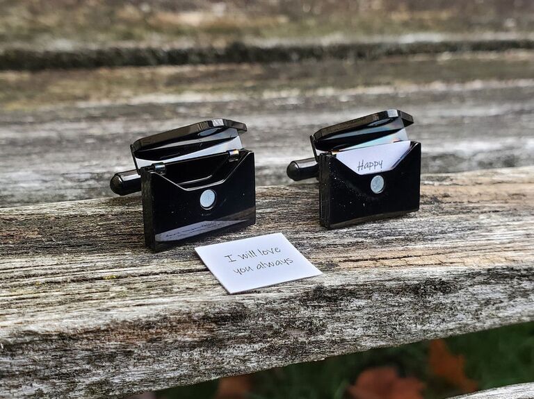 Love letter envelope cuff links words of affirmation gift idea