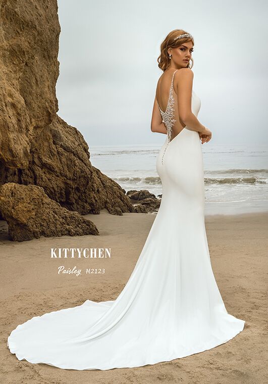 KITTYCHEN PAISLEY, H2123 Sheath Wedding Dress - 3