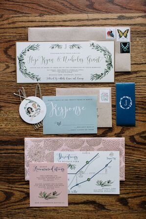 Whimsical Bohemian Wedding Invitation Suite