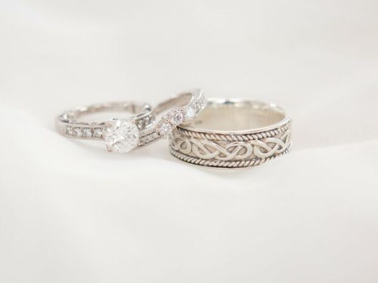 Irish wedding ring with Celtic knot design