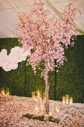Cherry Blossom Tree and Candles