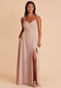 Birdy Grey Doris Dress in Chiffon Taupe V-Neck Bridesmaid Dress - thumbnail - 1