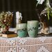 "Mr." and "Mrs." Teal Cups