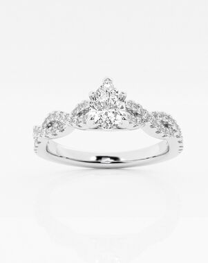 Grown Brilliance Pear Cut Engagement Ring