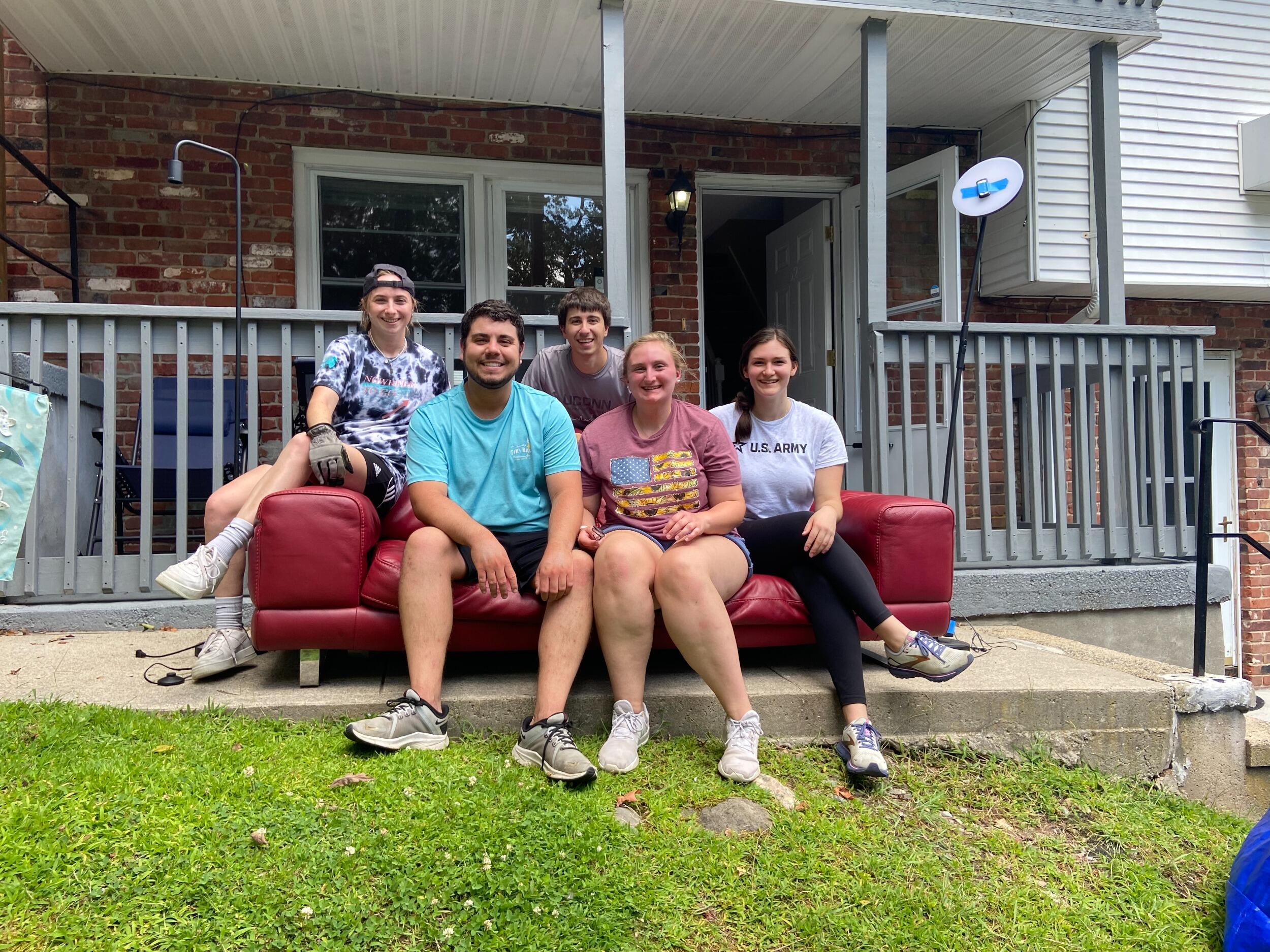 The gang helping us move in to our first apartment together!