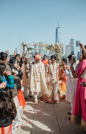 Rose Petal Recessional at Hindu Wedding