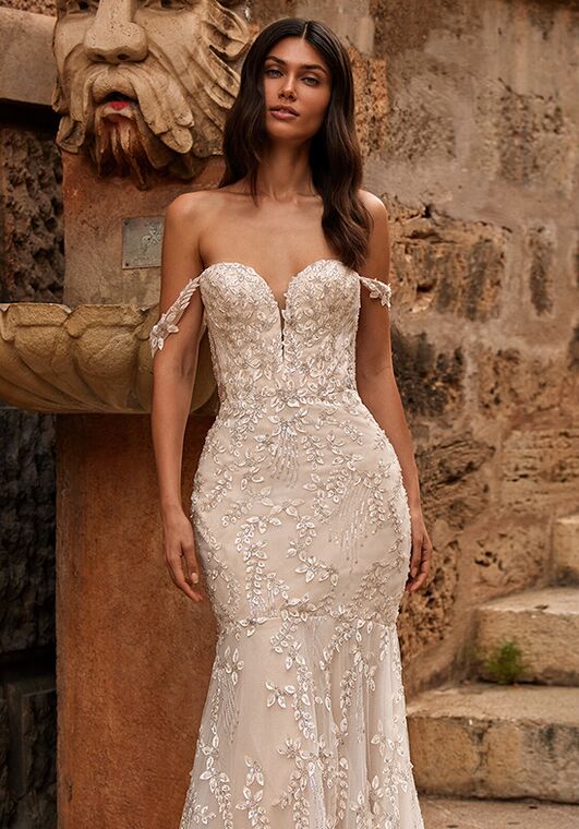 Moonlight Couture H1562 Mermaid and Trumpet Wedding Dress - 3