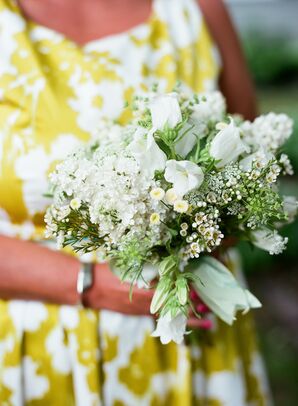 White Bridesmaid Bouquet
