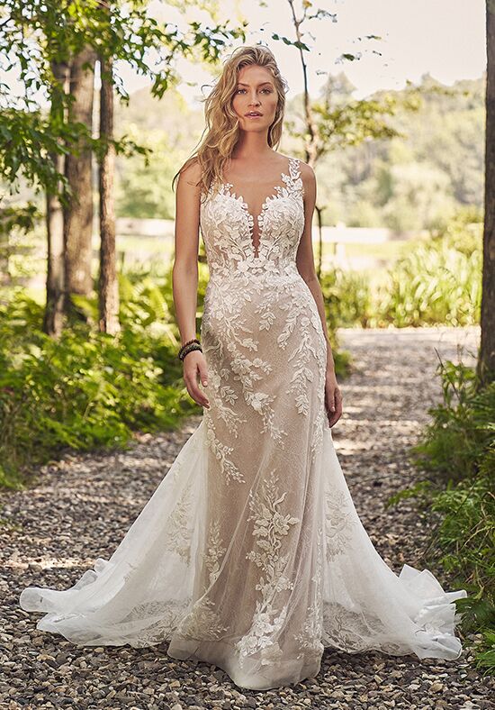 Lillian West 66351 Fit-and-Flare Wedding Dress - 1