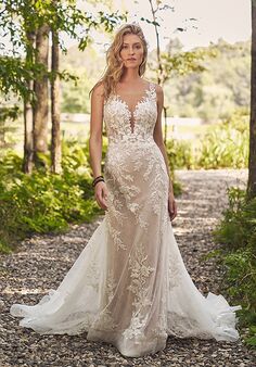 Lillian West 66351 Fit-and-Flare Wedding Dress