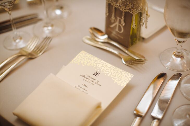 Glam Gold Dinner Menus