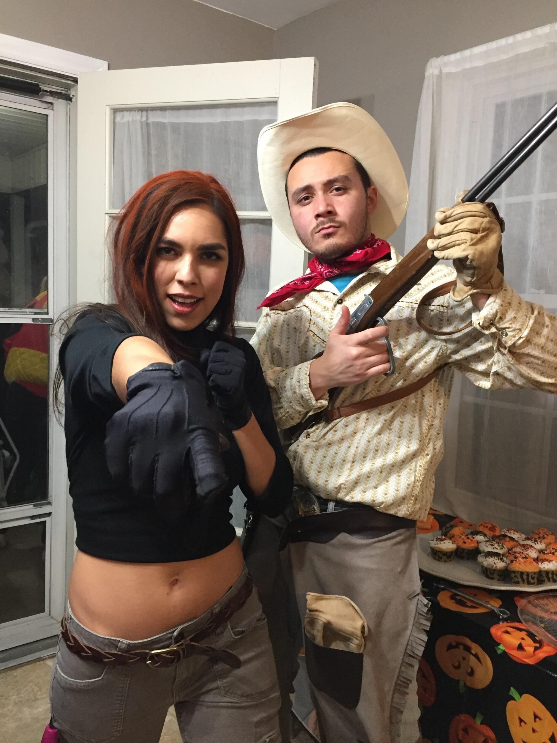Kim Possible and Cowboy for a Halloween party
