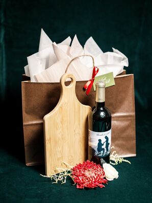Custom Cheese Board and Wine Wedding Favors