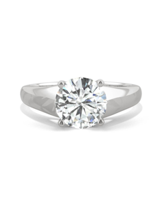 Forever One Moissanite Classic Round Cut Engagement Ring