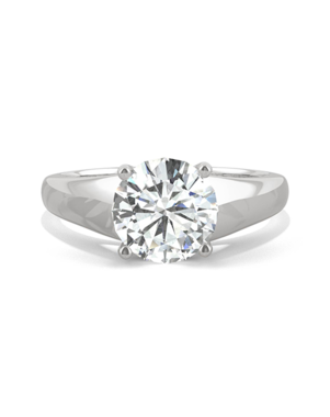 Forever One Moissanite Classic Round Cut Engagement Ring