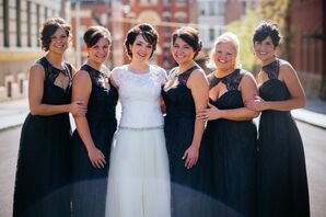 Charcoal Gray Amsale Bridesmaid Dresses